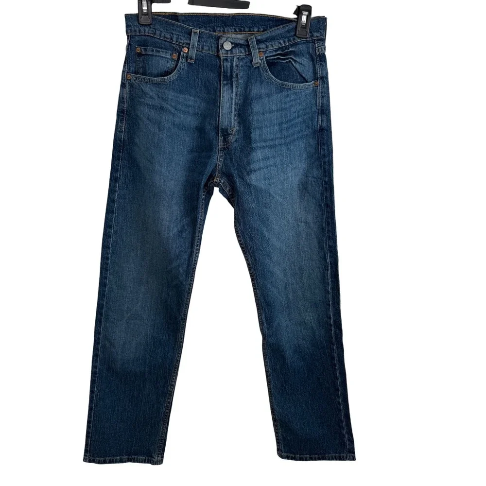 Levi Strauss 505 Mens 33x30 Blue Denim‎ Jeans Regular Fit Straight Leg